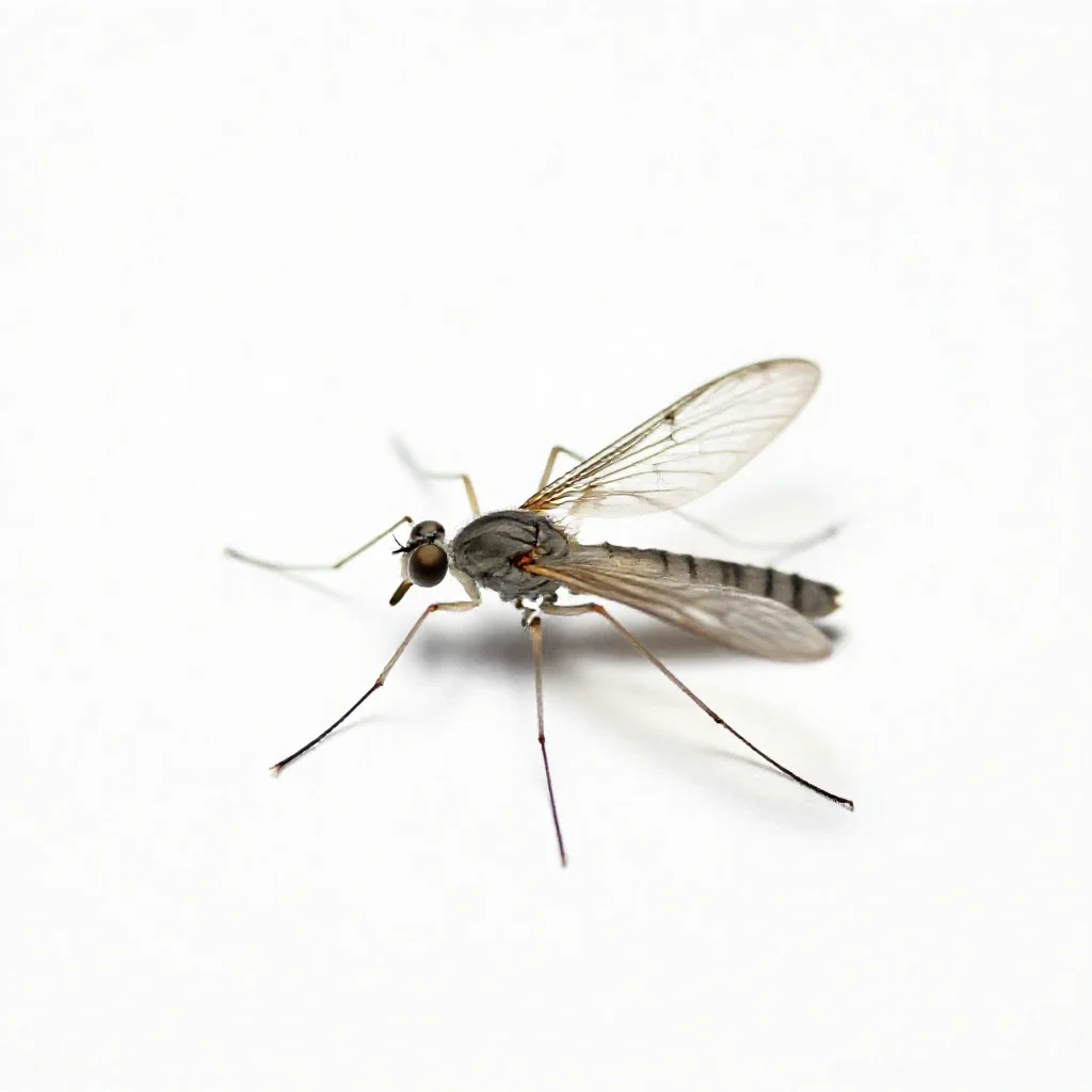 Crane fly isolated on a white background