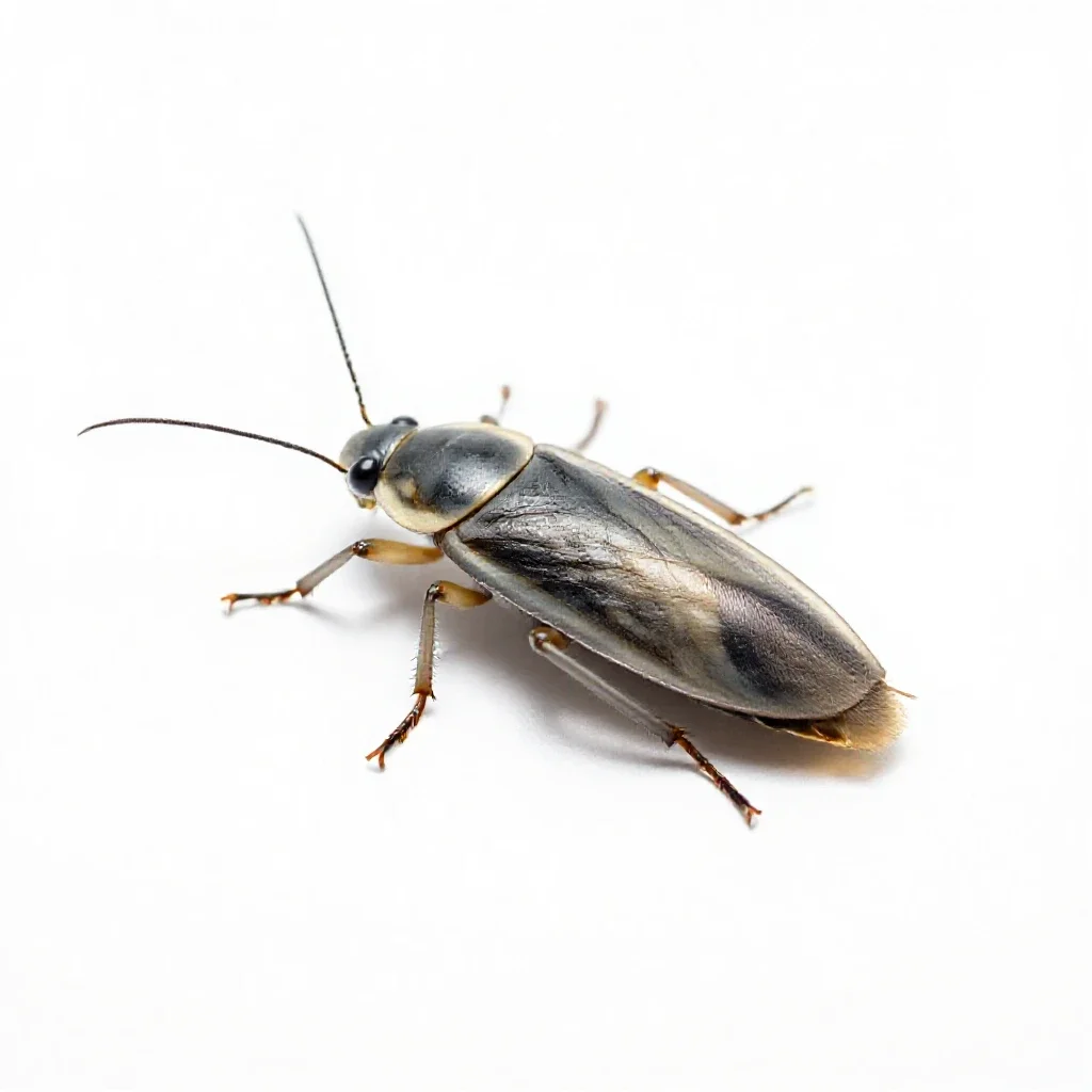 Dictyopterous insect isolated on a white background