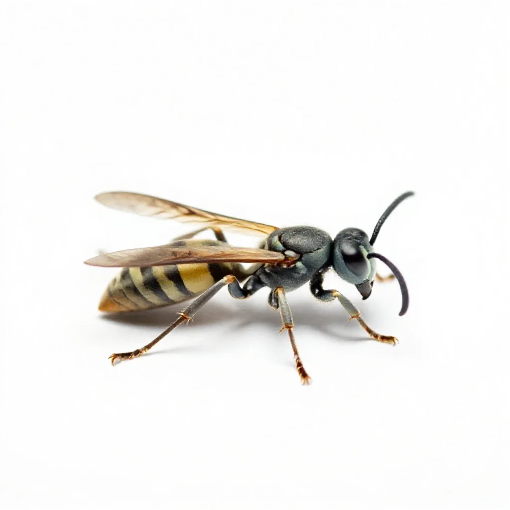 Digger wasp isolated on a white background