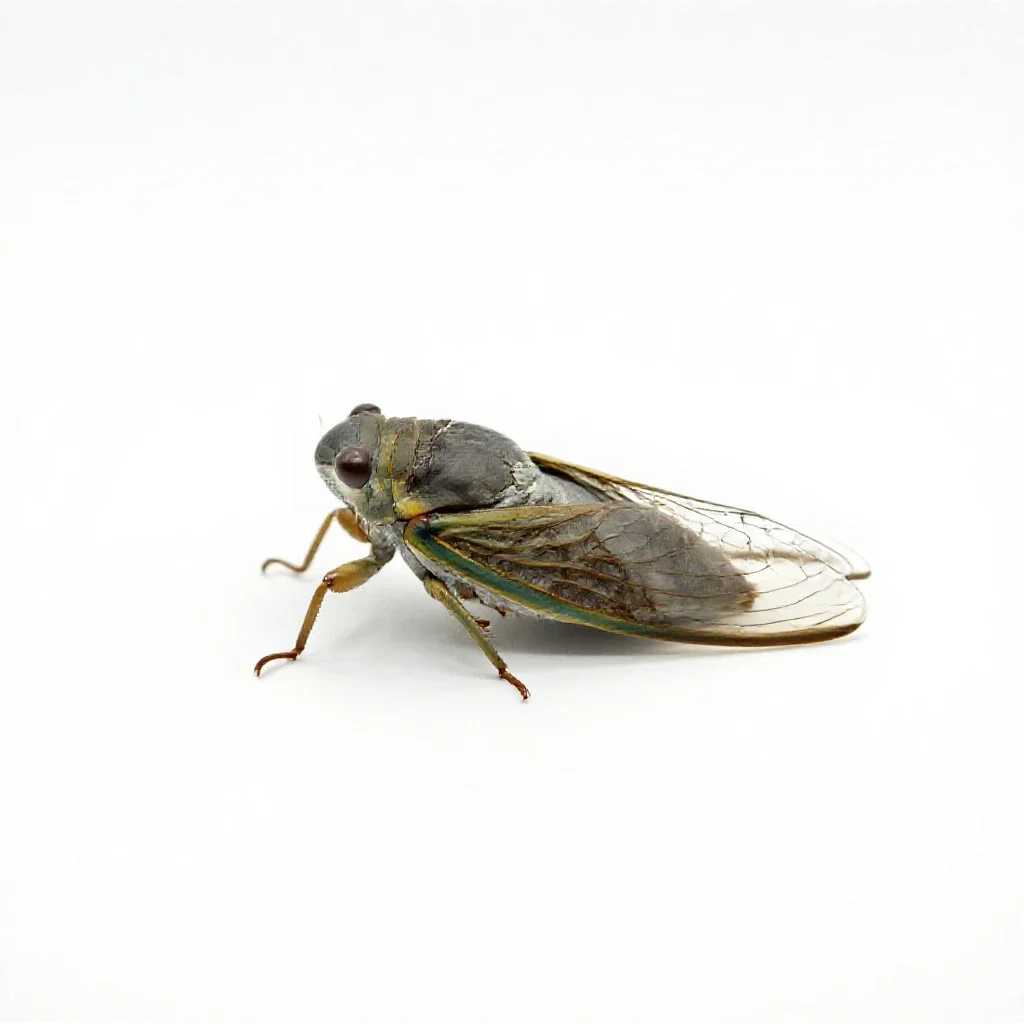 Dog-day cicada isolated on a white background