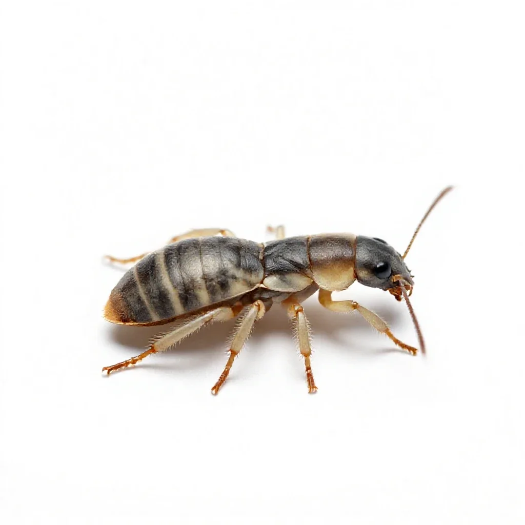Dry-wood termite isolated on a white background