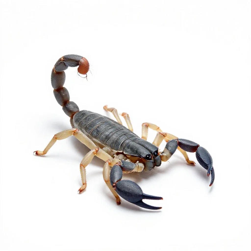 False scorpion isolated on a white background