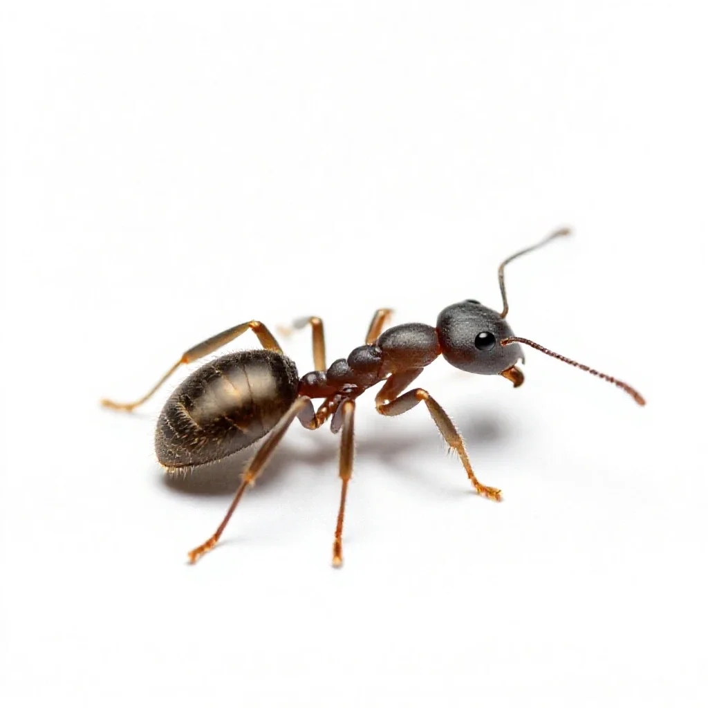 Fire ant isolated on a white background