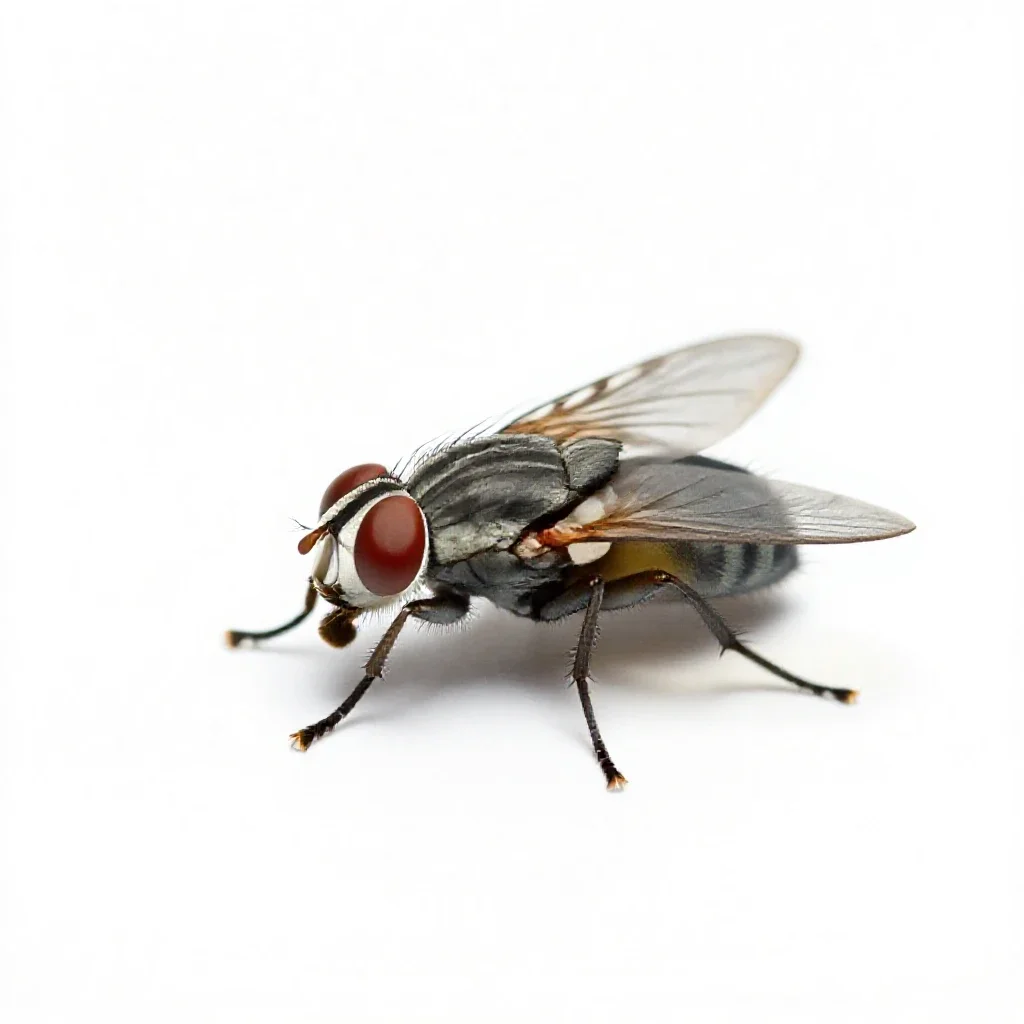 Flesh fly isolated on a white background