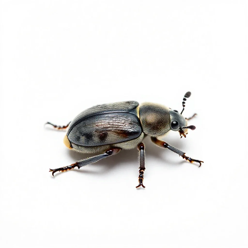 Flour beetle isolated on a white background