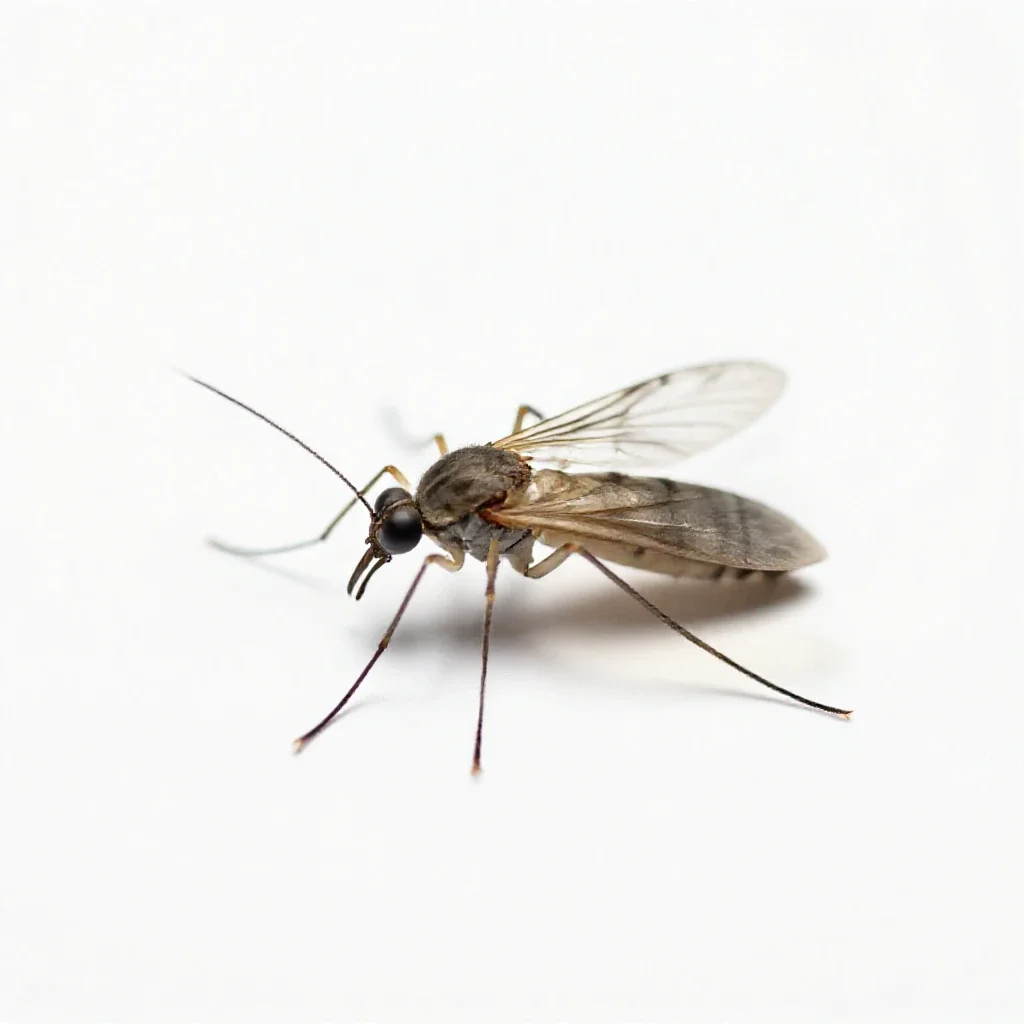 Fungus gnat isolated on a white background