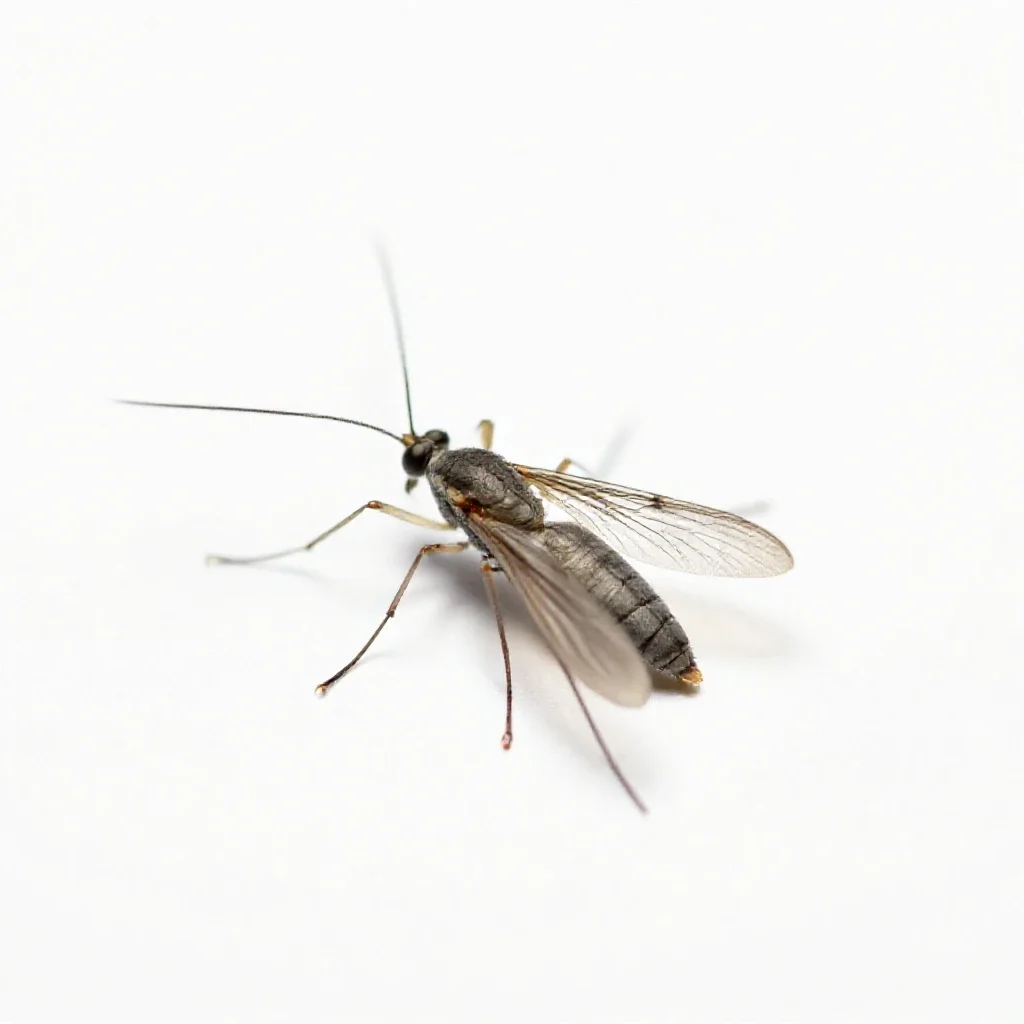 Gall midge isolated on a white background