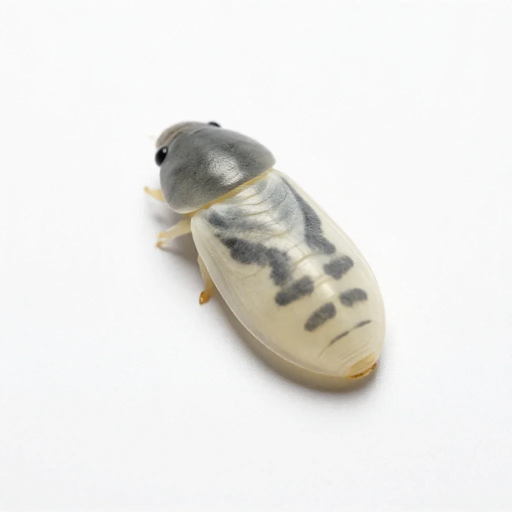 Glowworm isolated on a white background