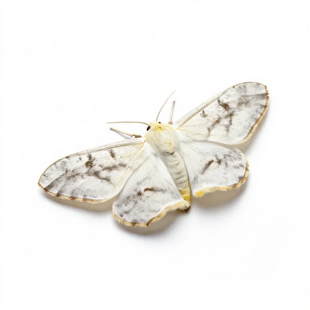 Gold-tail moth isolated on a white background