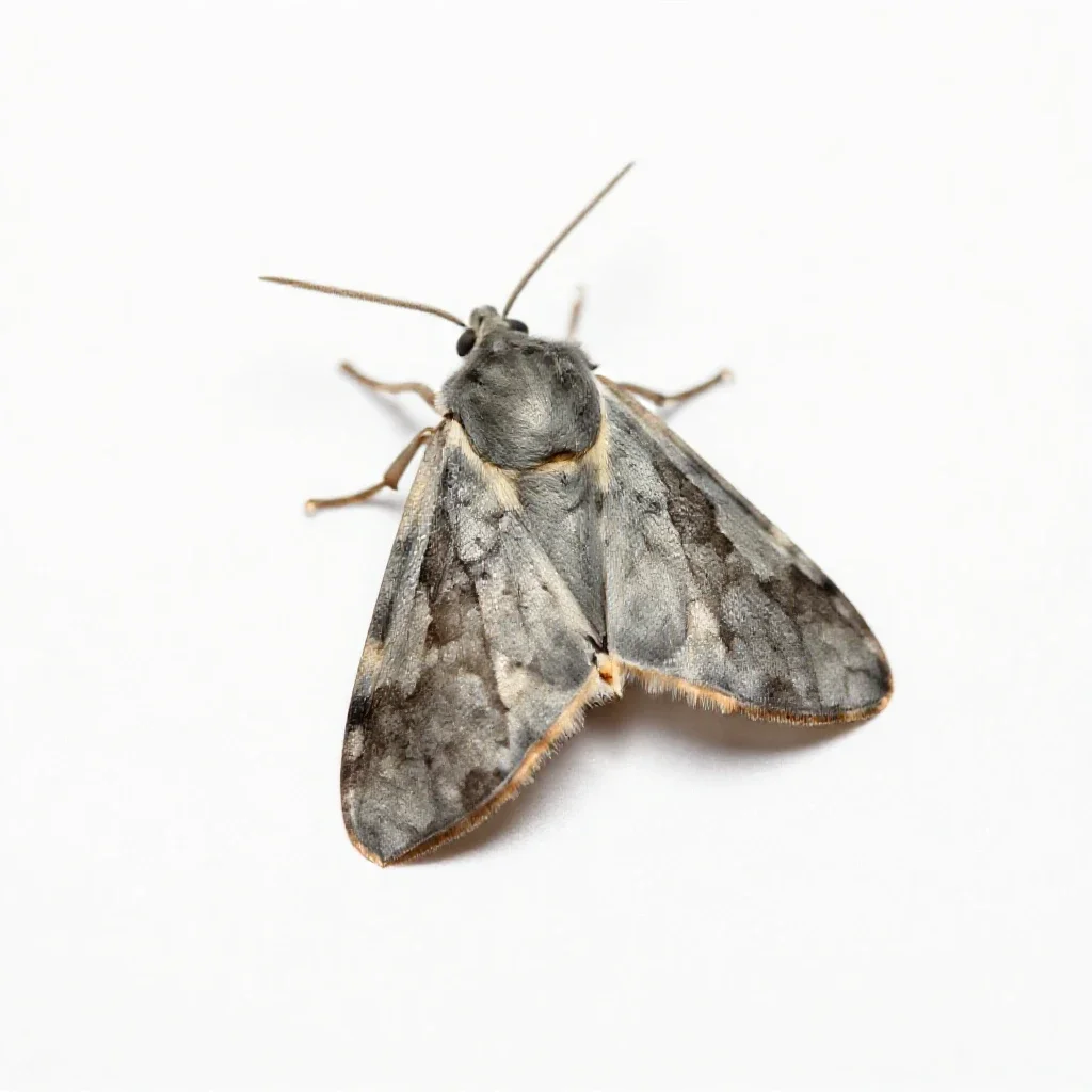 Gracilariid isolated on a white background
