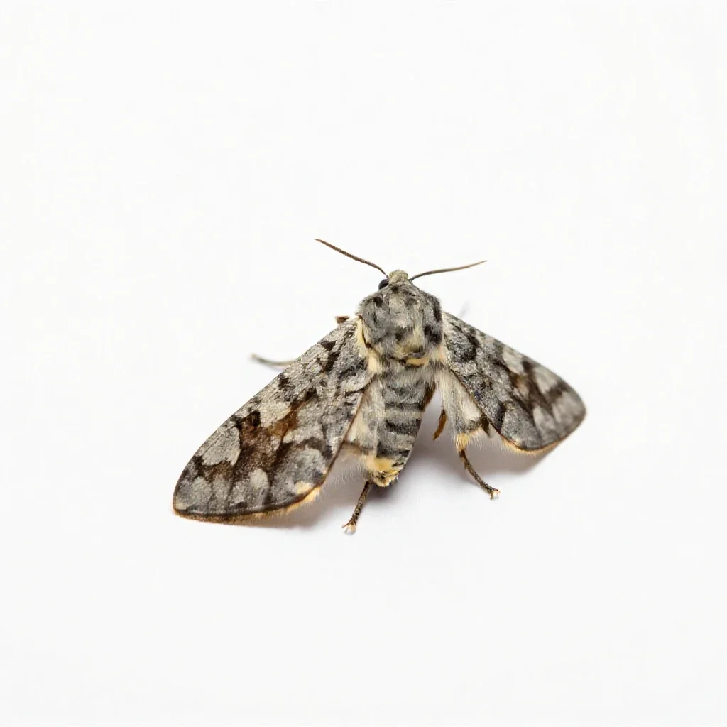 Grain moth isolated on a white background