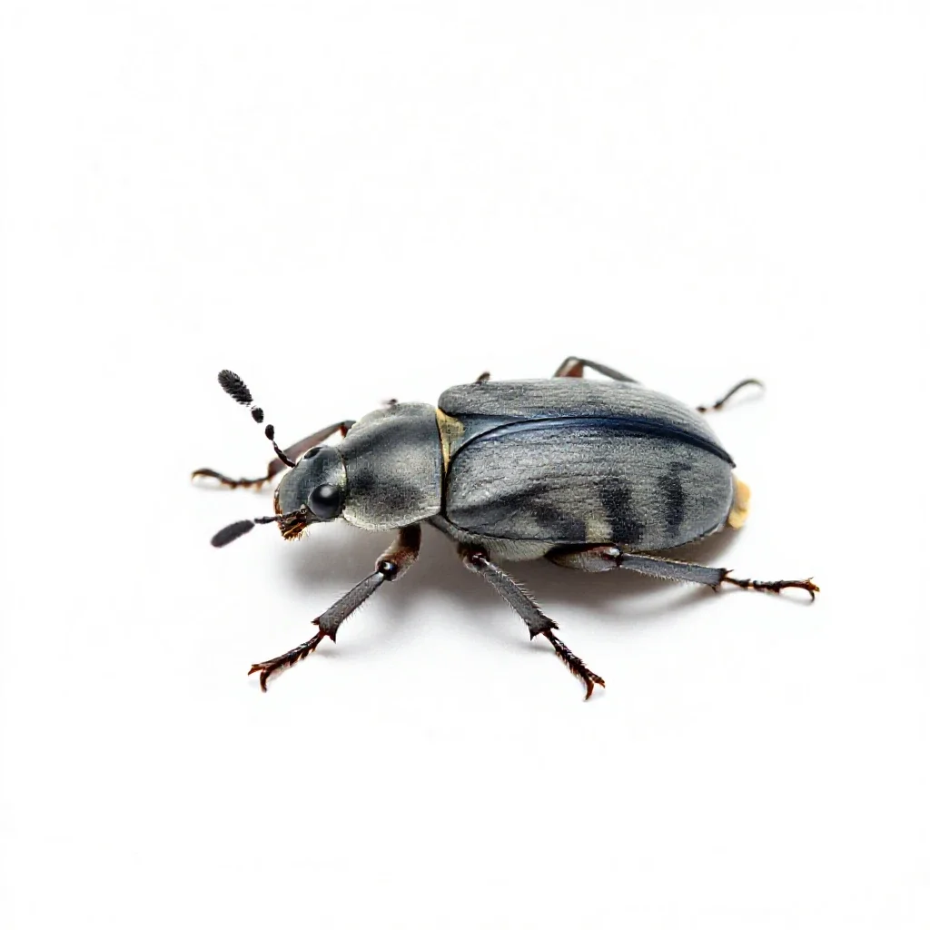 Ground beetle isolated on a white background