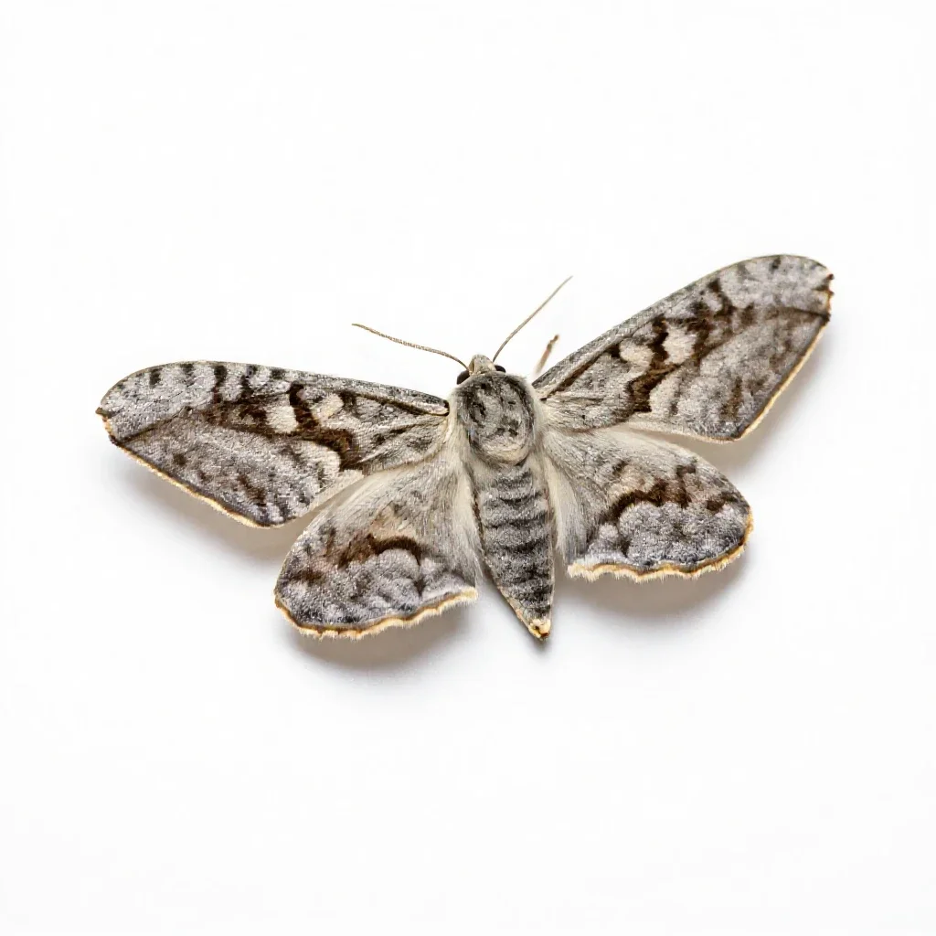 Gypsy moth isolated on a white background