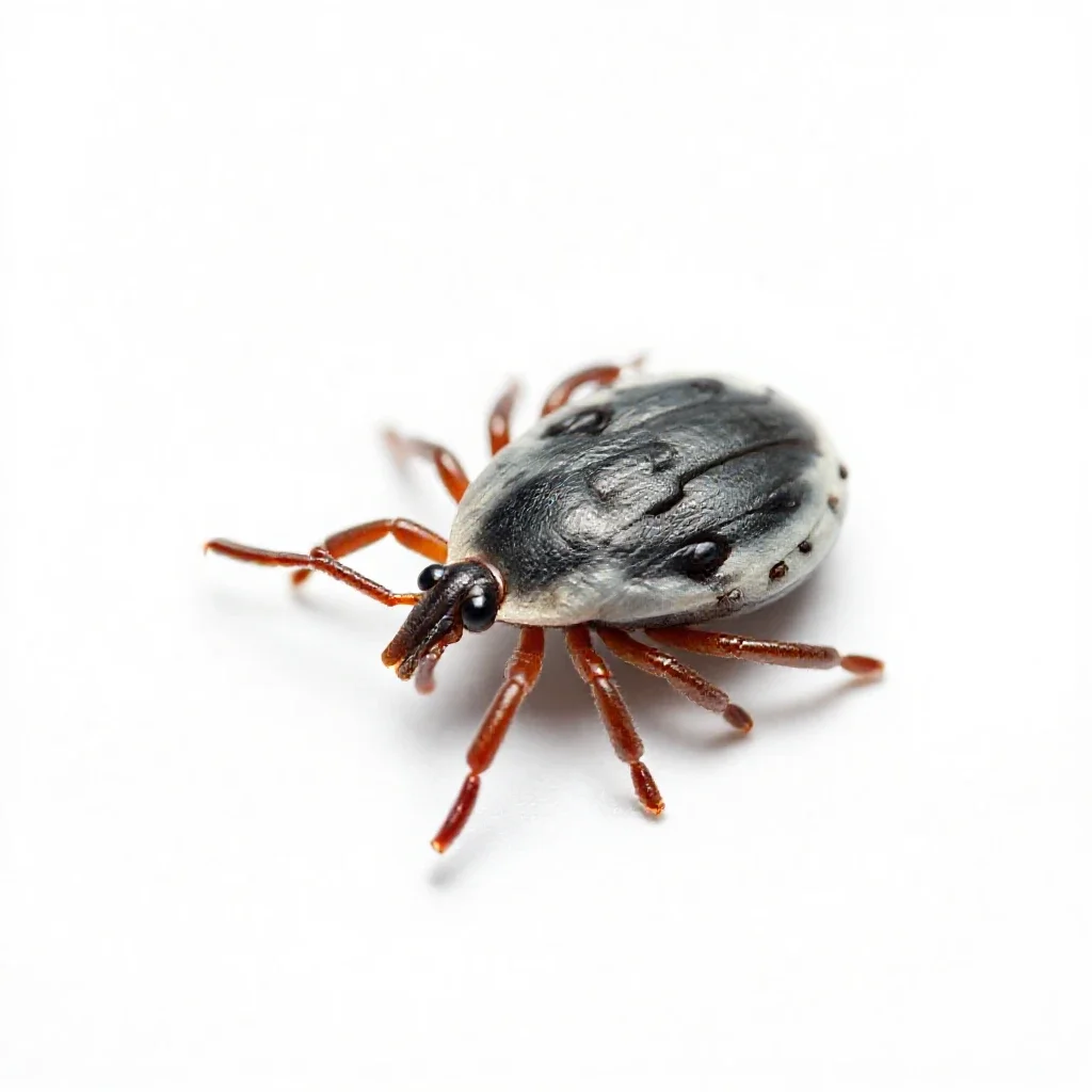 Hard tick isolated on a white background