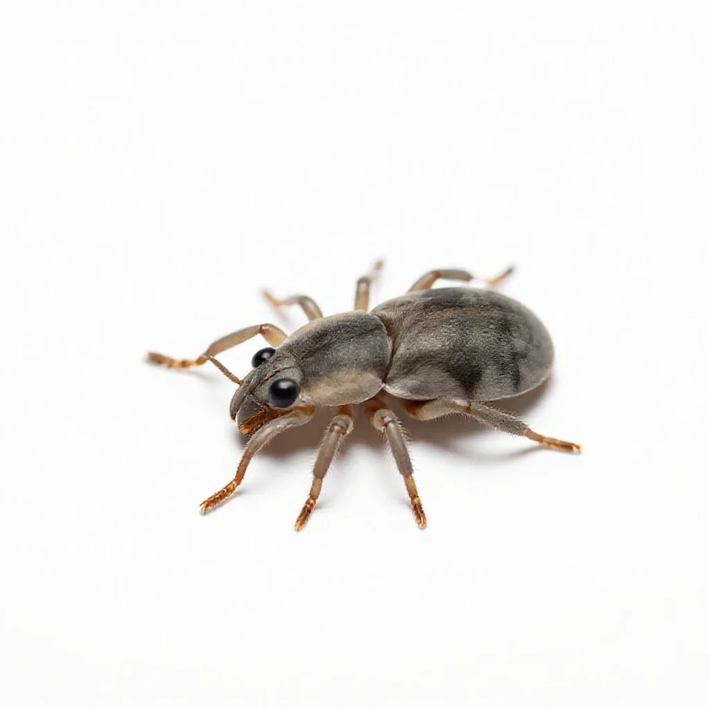 Harvest mite isolated on a white background