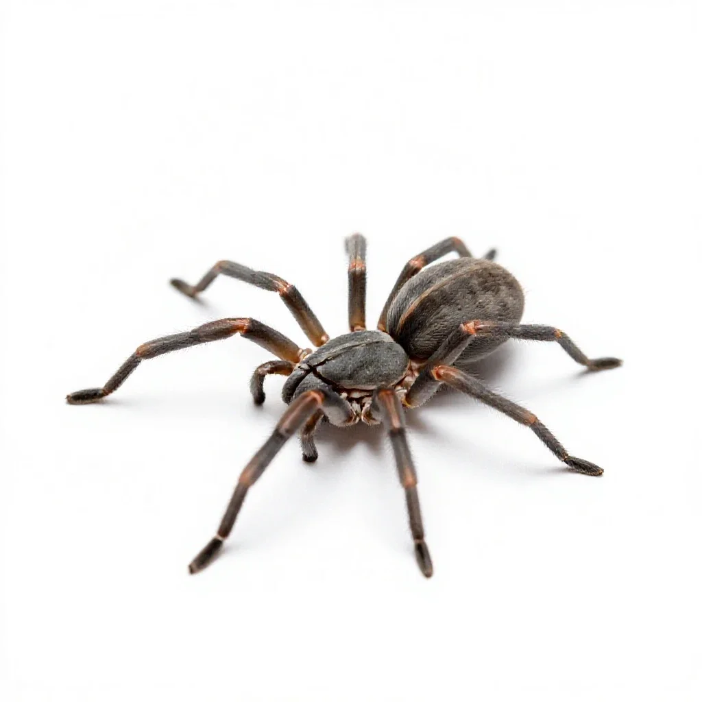 Harvestman isolated on a white background