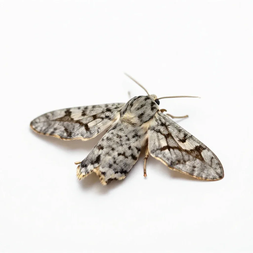 Heliothis moth isolated on a white background
