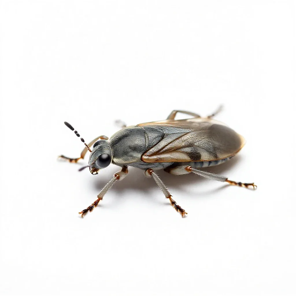 Hemipterous insect isolated on a white background