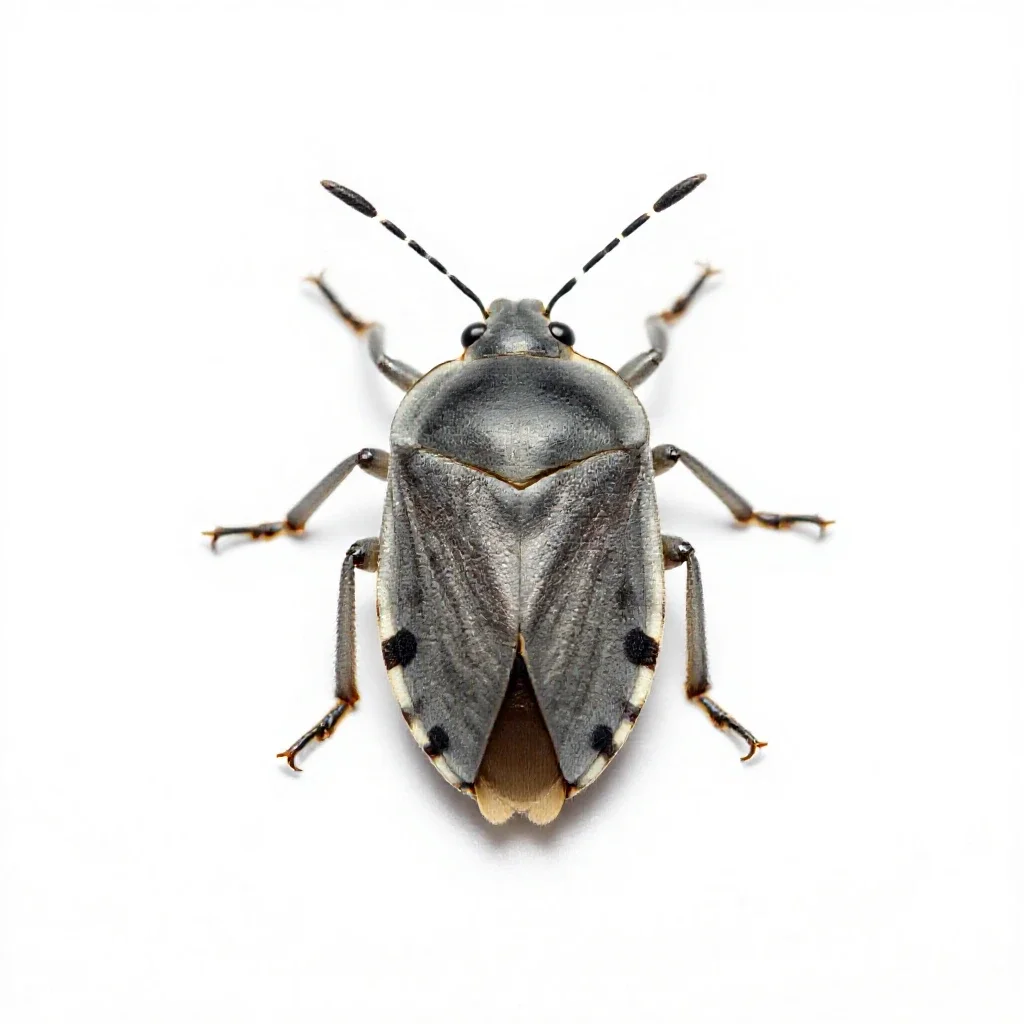 Heteropterous insect isolated on a white background
