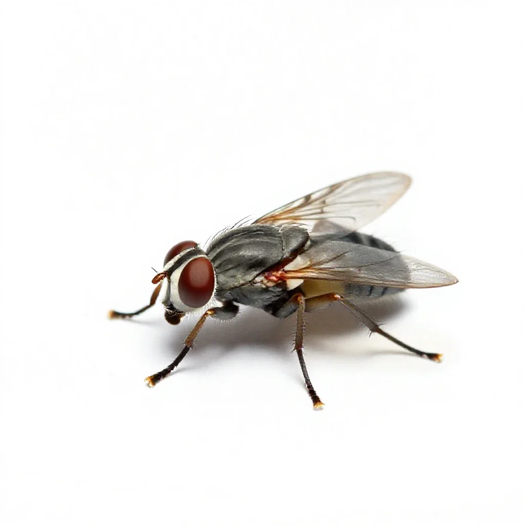 Human botfly isolated on a white background