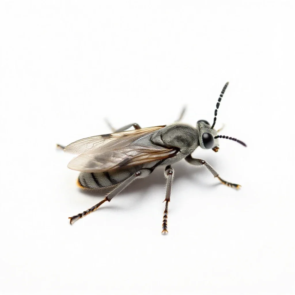 Hymenopterous insect isolated on a white background