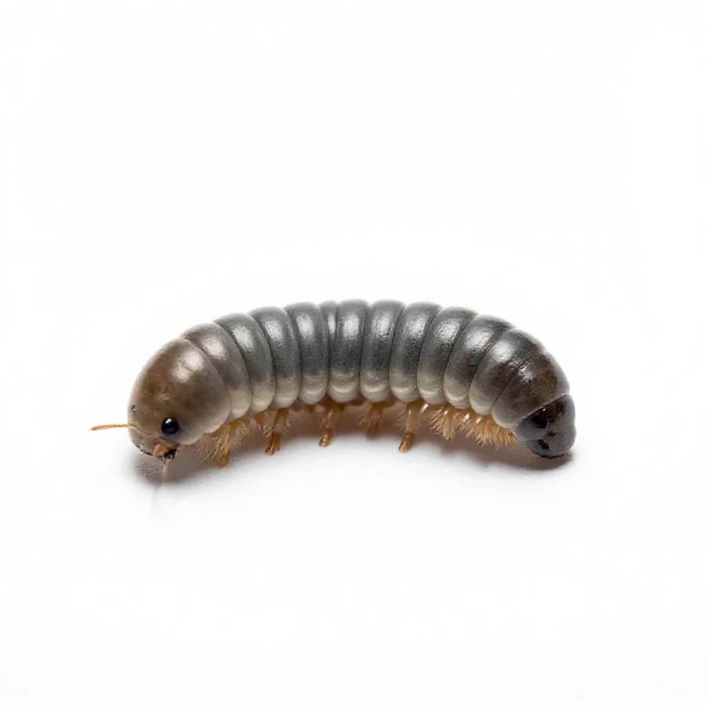 Jumping bristletail isolated on a white background