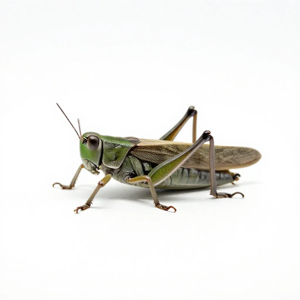 Katydid isolated on a white background
