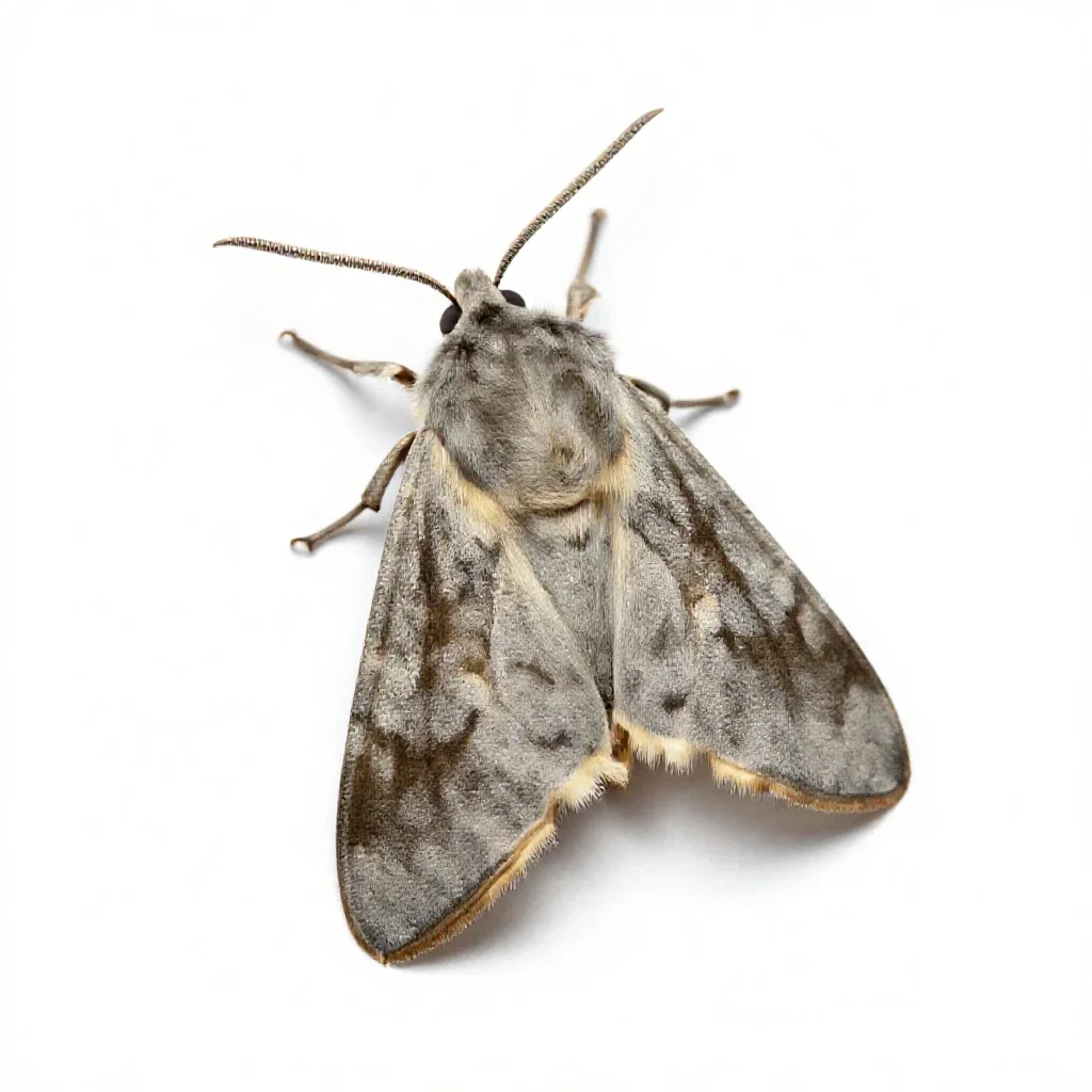 Lasiocampid isolated on a white background
