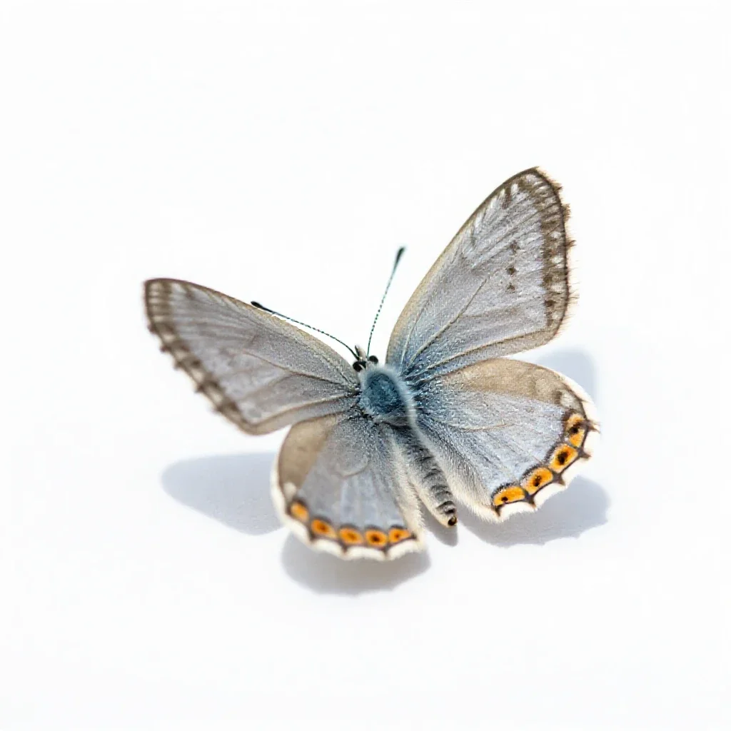 Lycaenid isolated on a white background