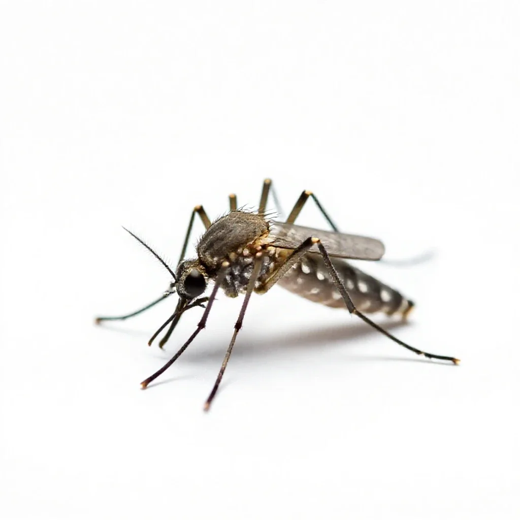 Malarial mosquito isolated on a white background
