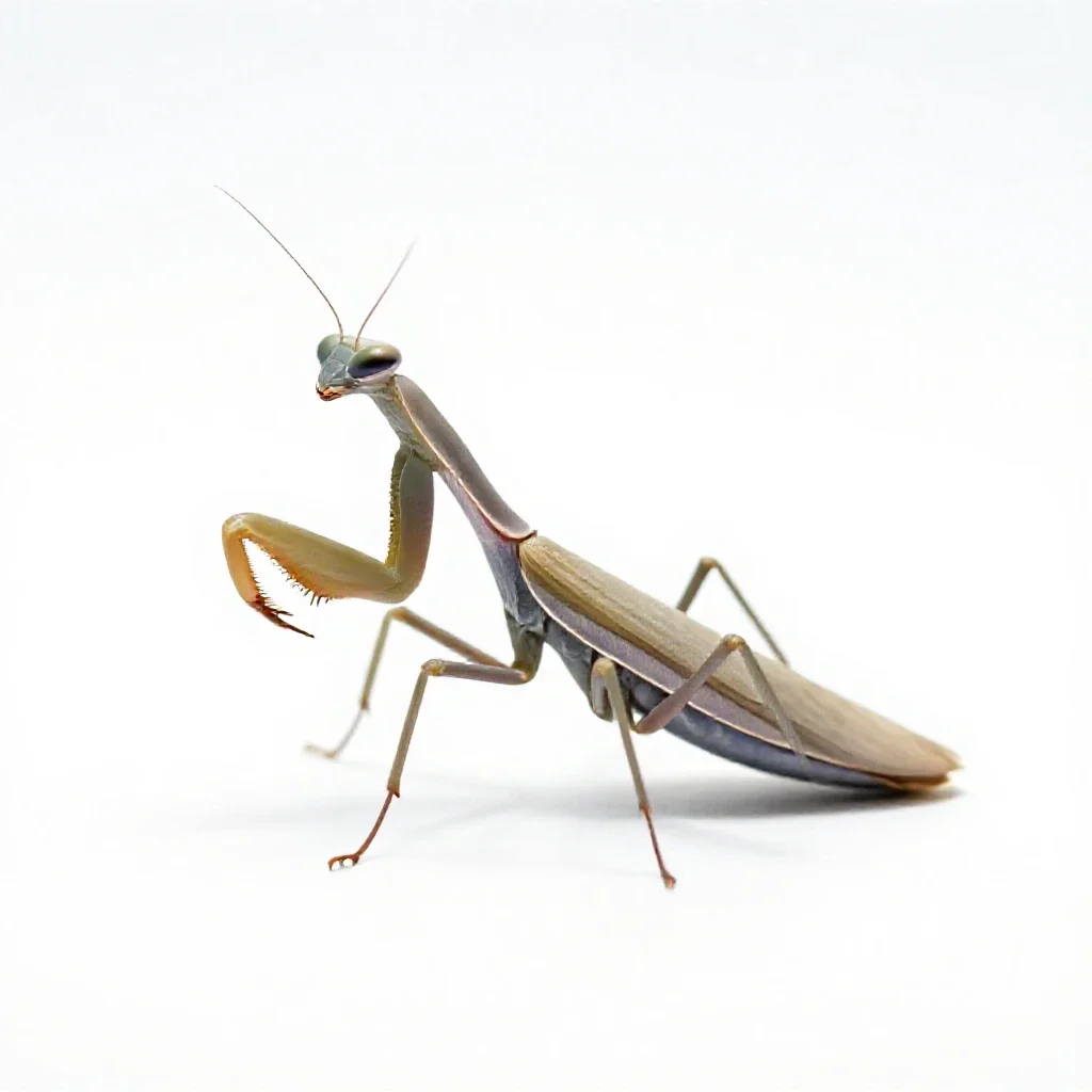 Mantis isolated on a white background
