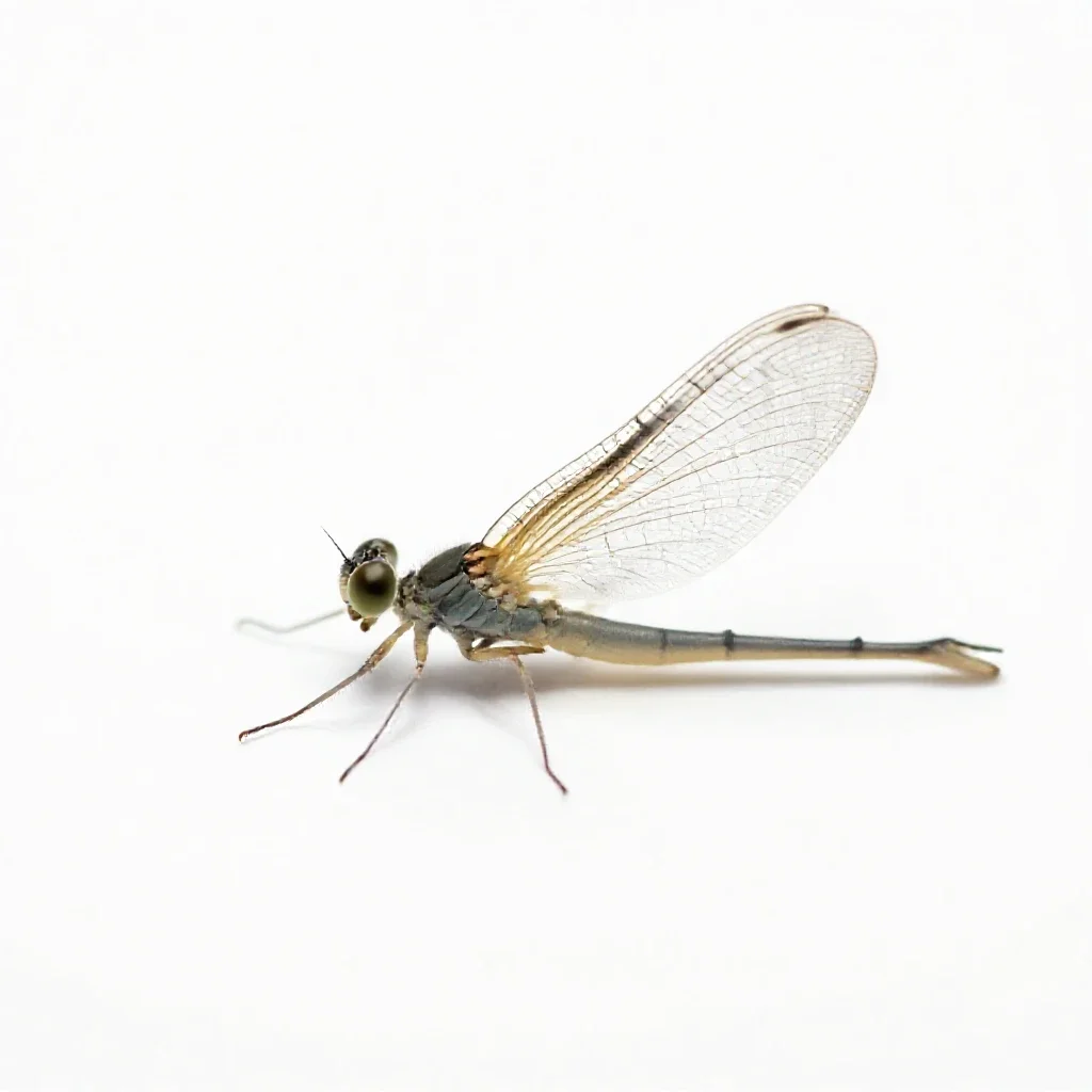Mayfly isolated on a white background