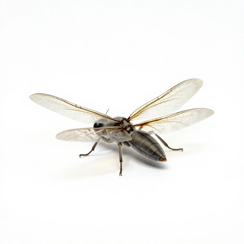 Mecopteran isolated on a white background
