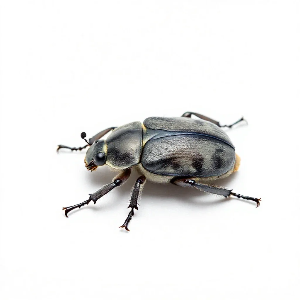 Melolonthid beetle isolated on a white background