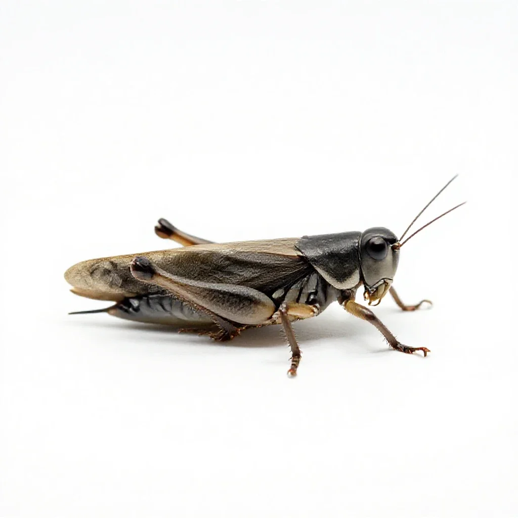 Mormon cricket isolated on a white background