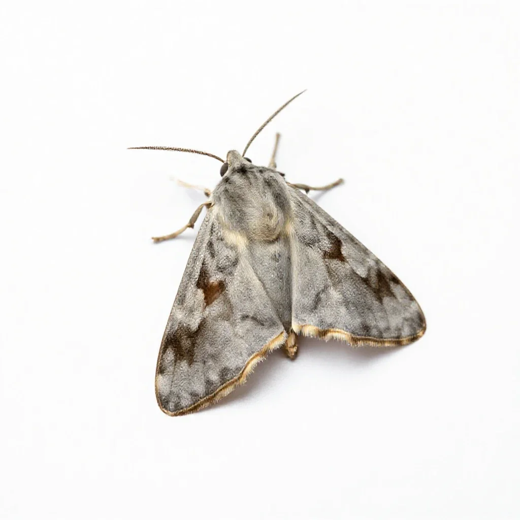 Moth miller isolated on a white background