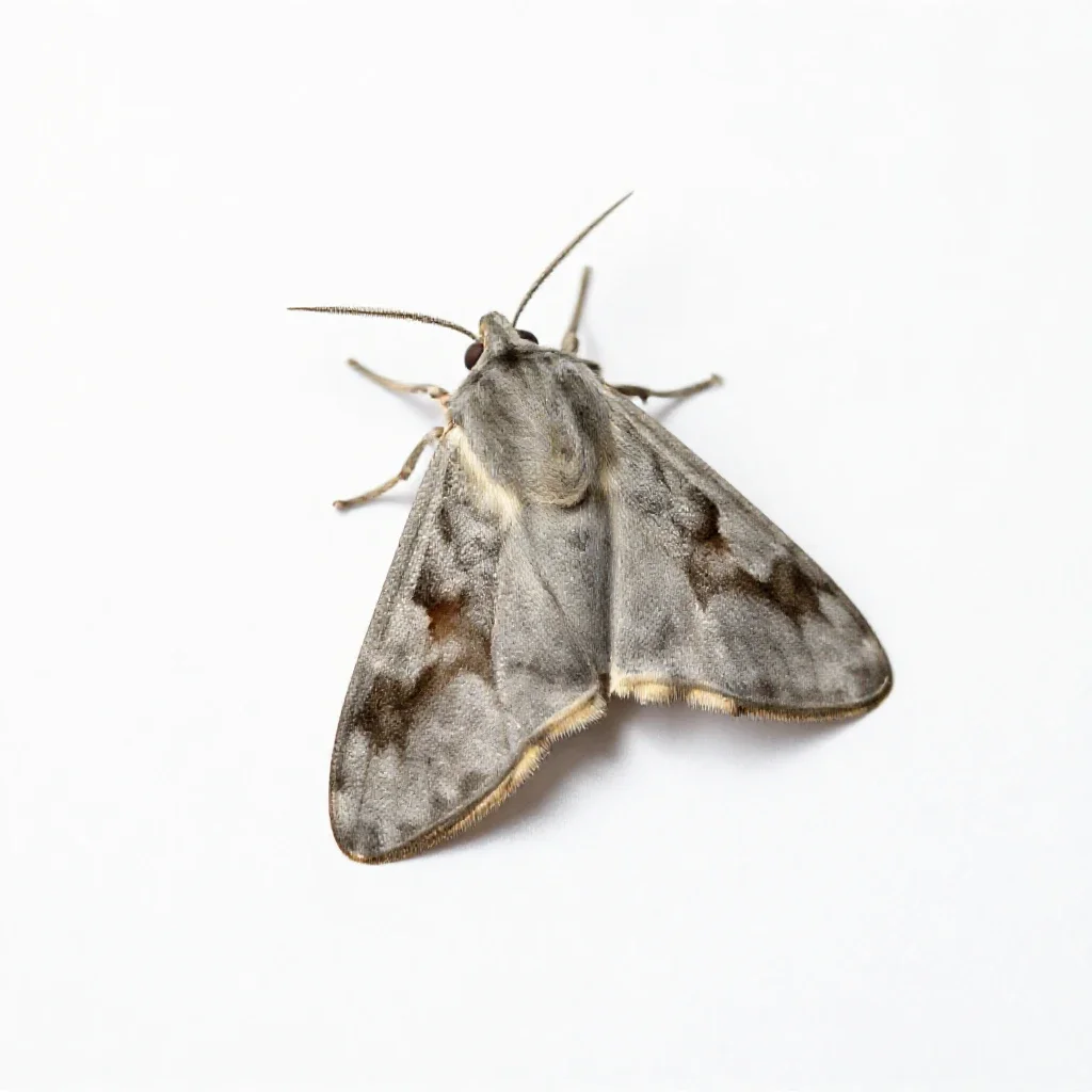 Moth isolated on a white background