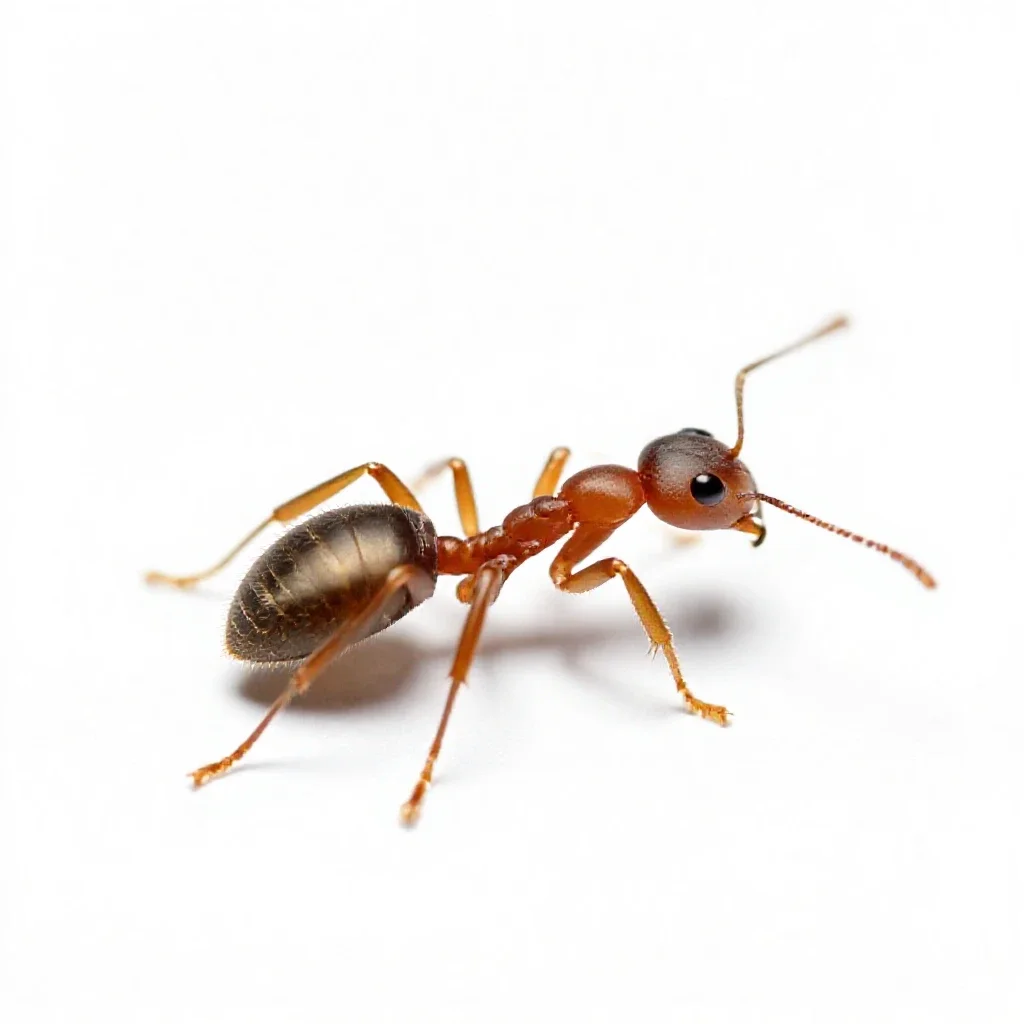 Pharaoh ant isolated on a white background
