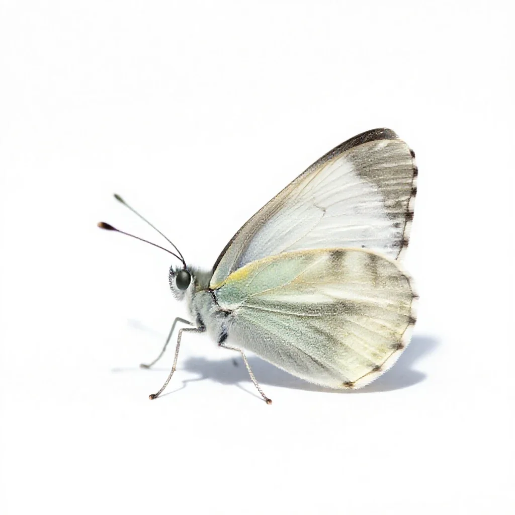 Pierid isolated on a white background