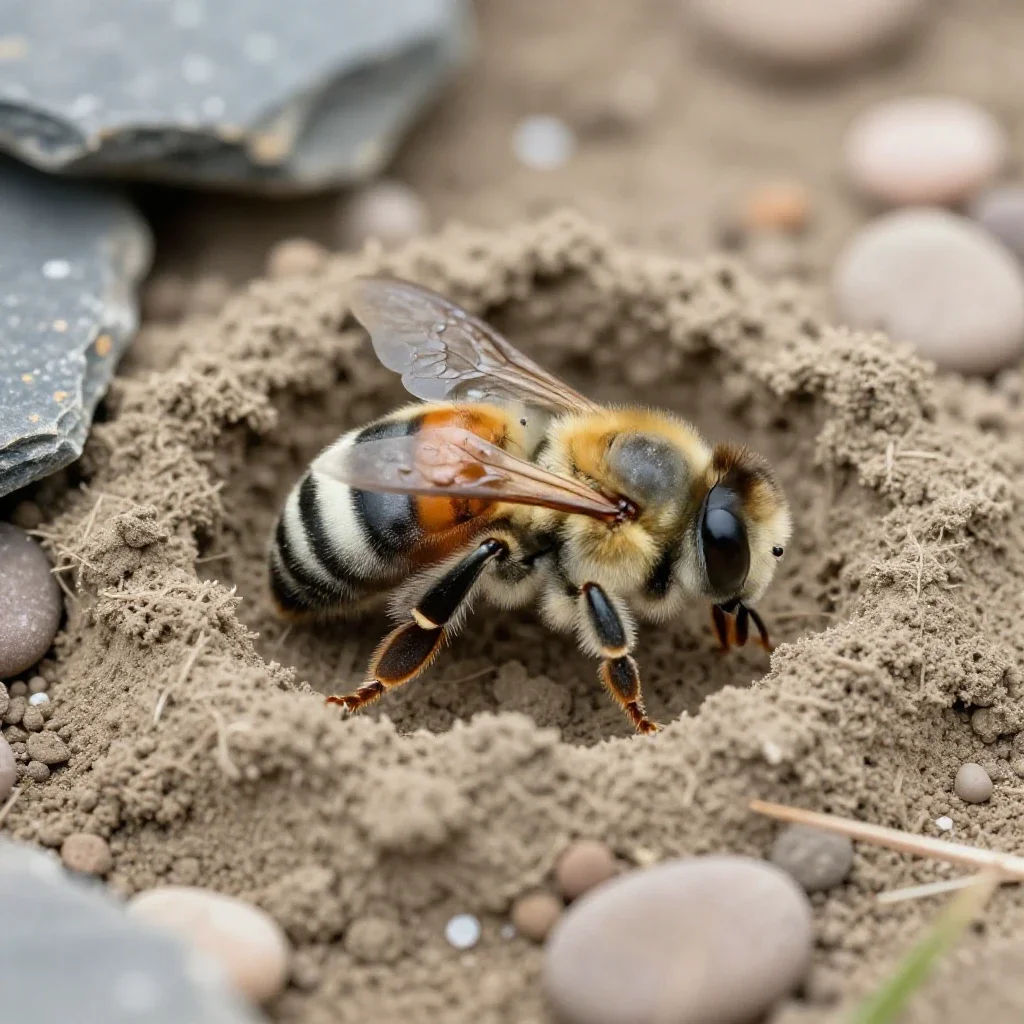 Potter bee isolated on a white background