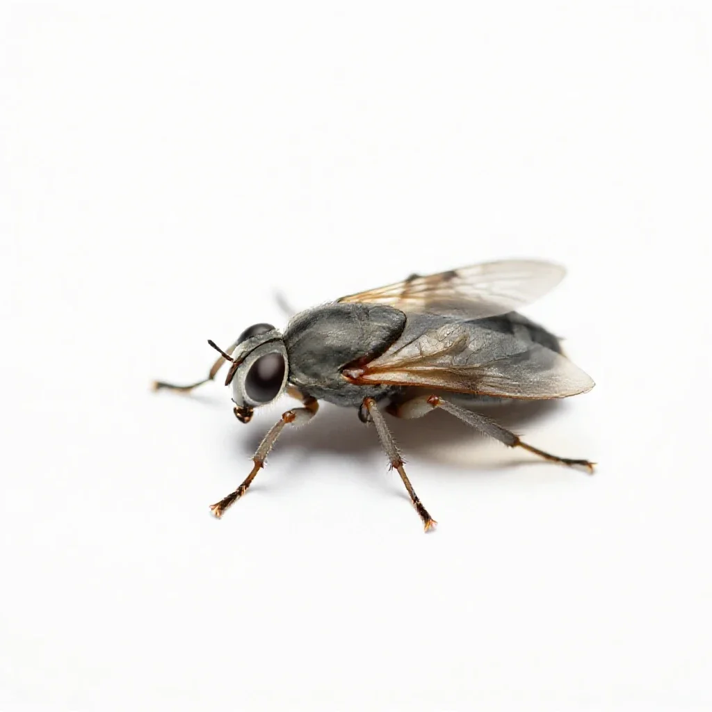 Psocopterous insect isolated on a white background