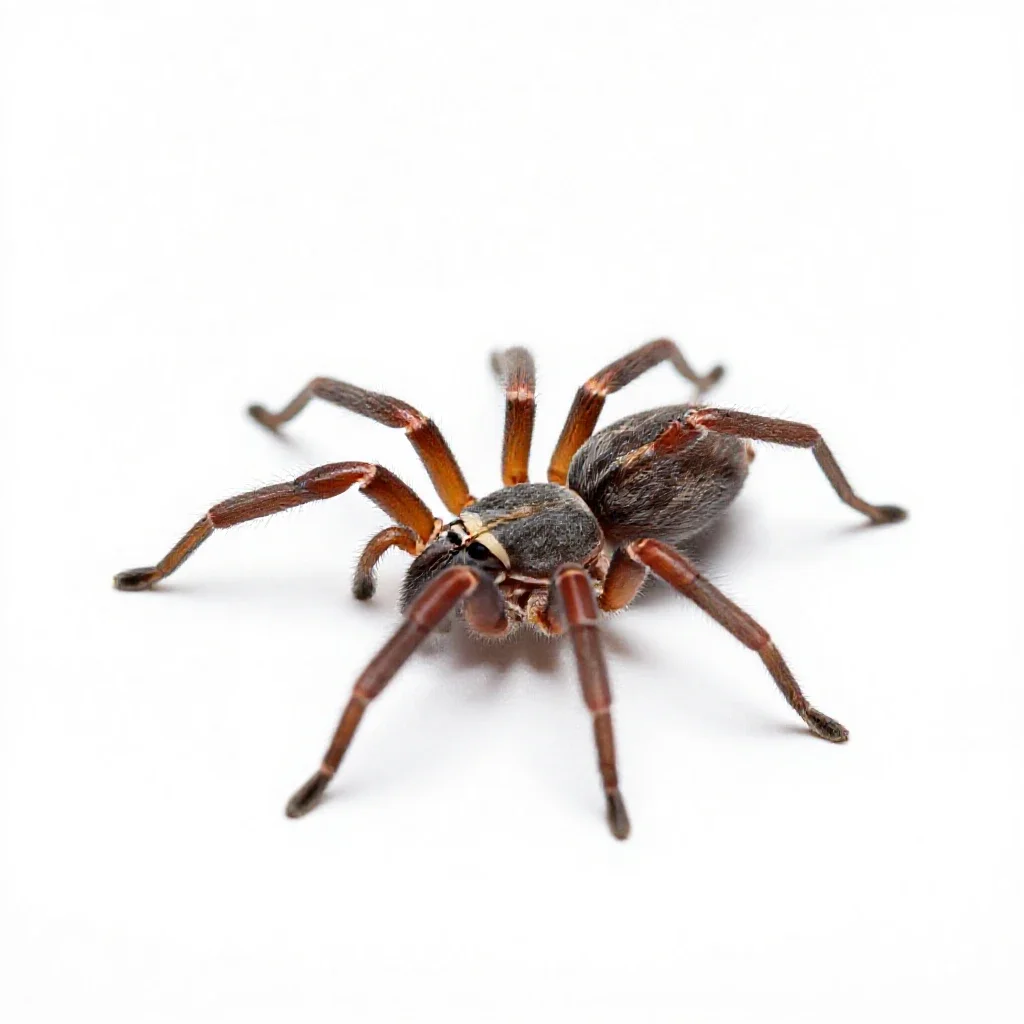 Red spider isolated on a white background
