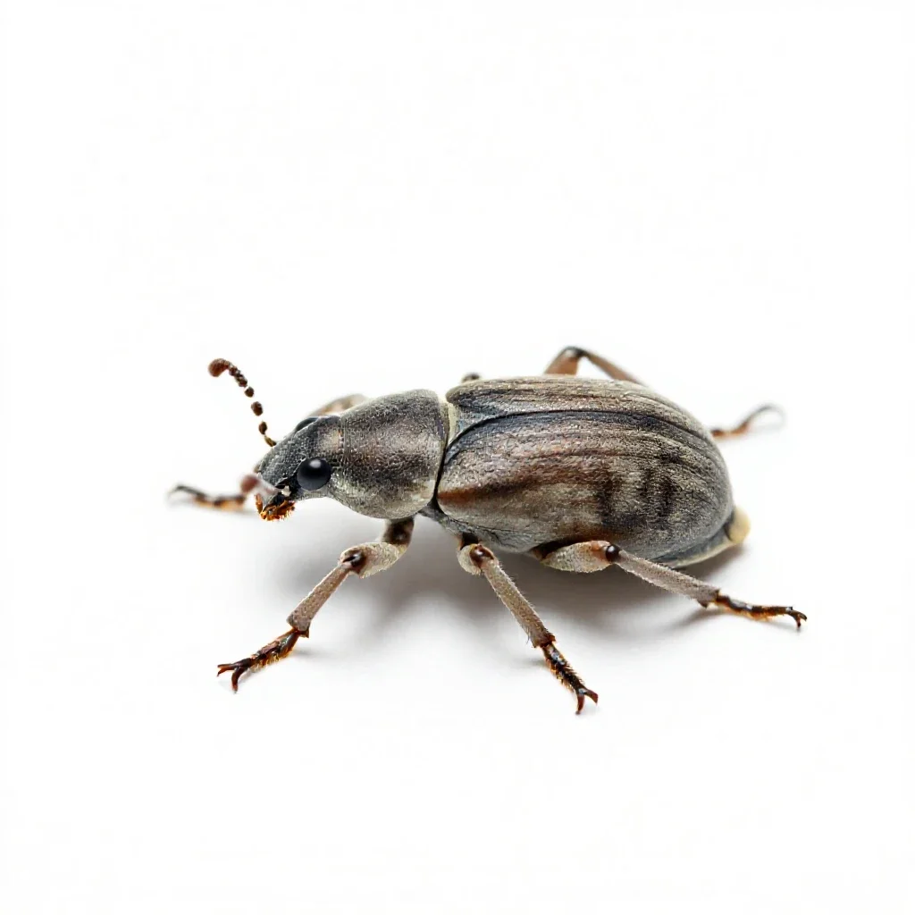 Rice weevil isolated on a white background