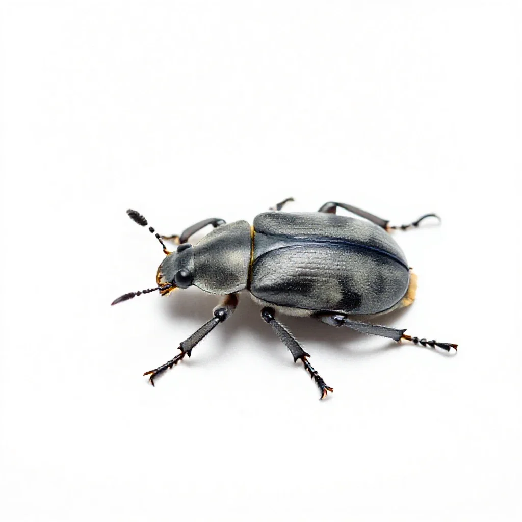 Rove beetle isolated on a white background