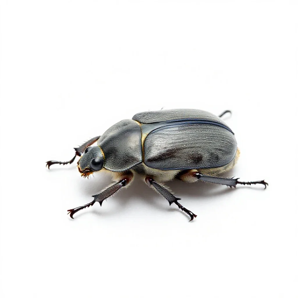 Scarabaeid beetle isolated on a white background