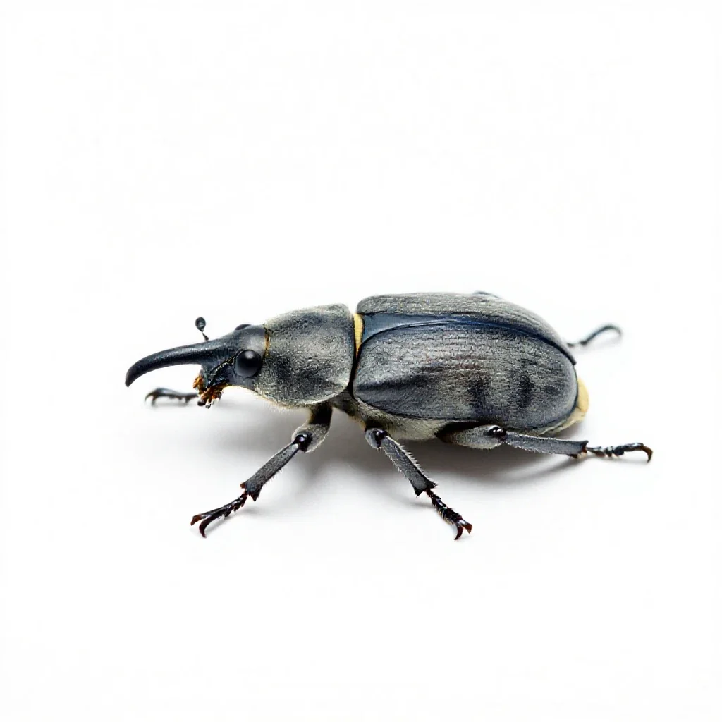 Snout beetle isolated on a white background