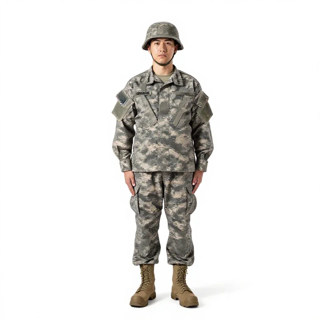 Soldier isolated on a white background