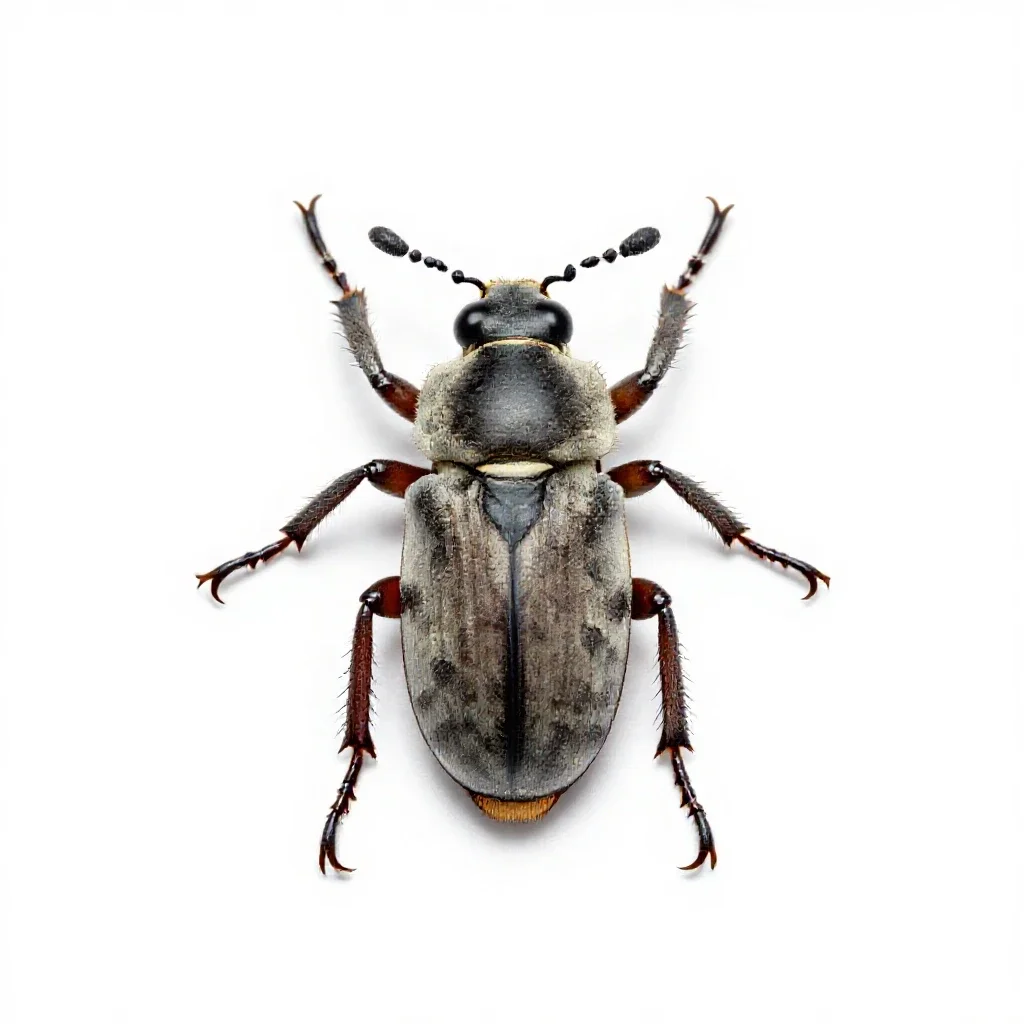 Spruce bark beetle isolated on a white background
