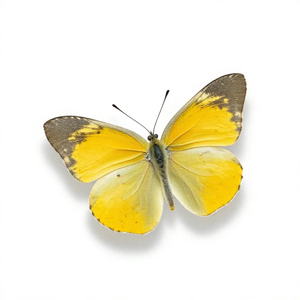 Sulphur butterfly isolated on a white background