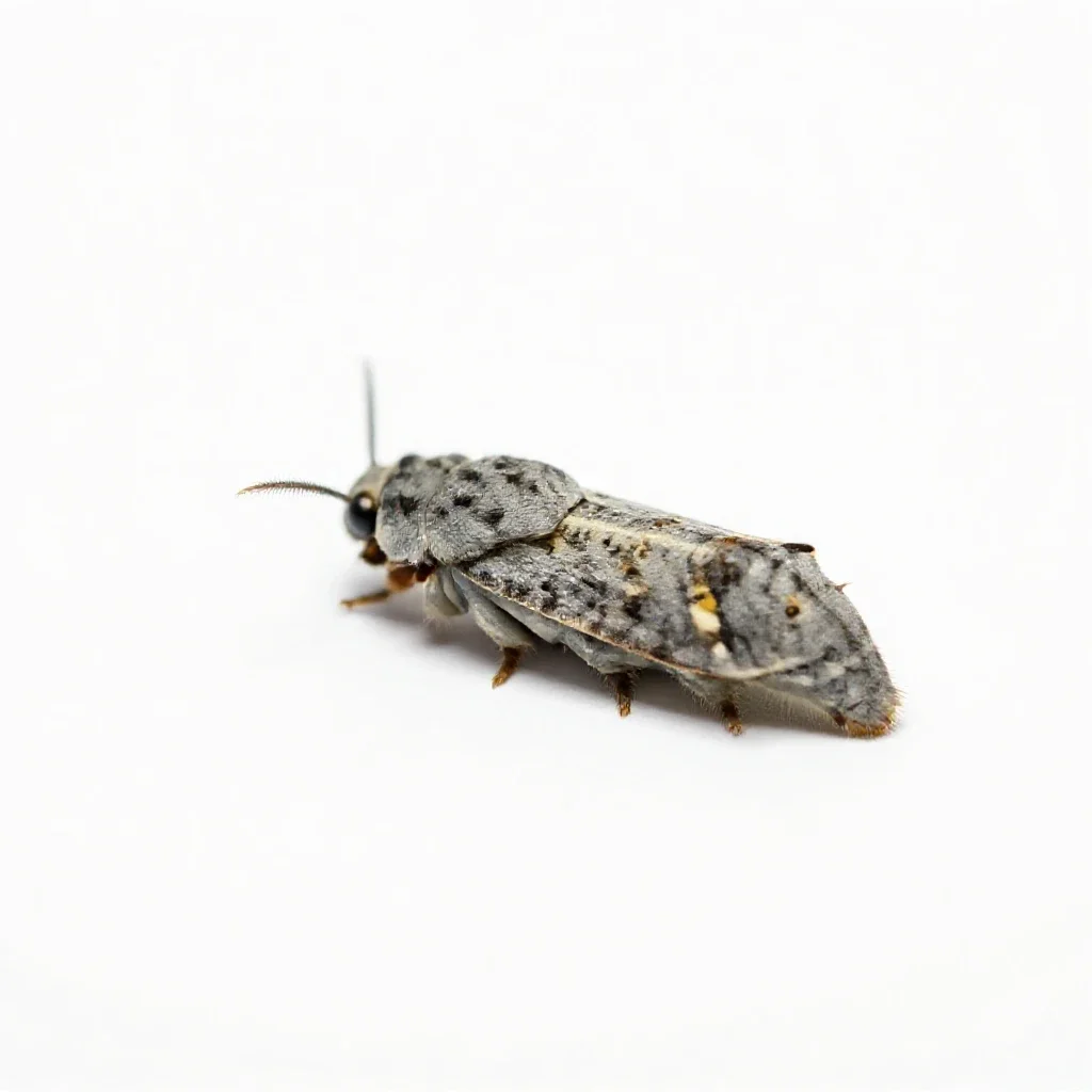 Tent-caterpillar moth isolated on a white background